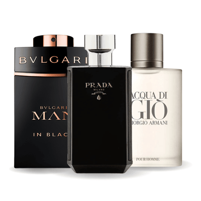 Zestaw 3 Perfum | Bvlgari In Black, Giorgio Armani Acqua Di Gio, L'Homme Prada Intense 100 ml