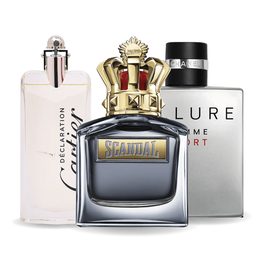 Zestaw 3 Perfum | Allure Homme Sports, Jean Paul Gaultier Scandal, Cartier Declaration 100 ml
