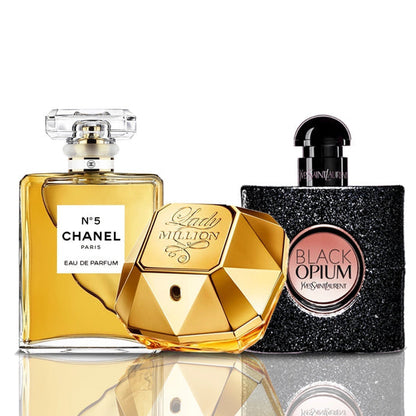 Zestaw 3 Perfum | Chanel N°5 + Lady Million + Black Opium